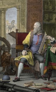 Leonard de Vinci (Leonardo da Vinci) festő, szobrász (1452-1519) ábrázolása Domenico Cunego (1726-1803) rézkarc című műhelyében