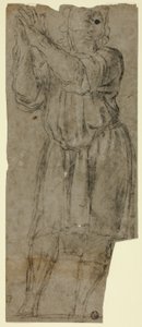 Imában álló ember (recto); Drapery Study (fordítva)