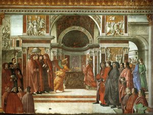 Az angyal megjelenése Zakariásnak alkotó: Domenico Ghirlandaio