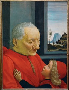 Egy idős férfi és egy fiatal fiú portréja - ... alkotó: Domenico Ghirlandaio
