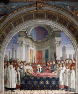 Szent Fina temetése – freskó alkotó: Domenico Ghirlandaio