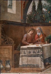 Az utolsó vacsora. Részlet. (Freskó alkotó: Domenico Ghirlandaio