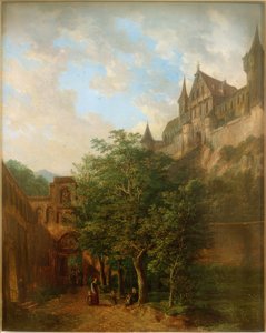 Trausnitz kastély Landshut közelében alkotó: Domenico II Quaglio