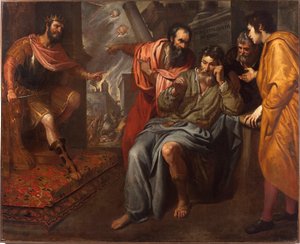 Mediis tranquillus in undis vagy „” Abderei Anaxarchus görög filozófus zavartalansága (Kr. e. IV. század)”” Nagy Sándor baloldali képviselőjének társa volt. Domenico Fiasella festménye dit il Sarzana (1589-1669) 1630-163