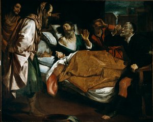 Ezechiel próféta halála Domenico Fiasella dit il Sarzana festménye (1589-1669) 17. századi Galleria di Palazzo Bianco, Genes