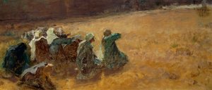 A Máriák Krisztus keresztre feszítésén vesznek részt, részlet (olaj, vászon) alkotó: Domenico Morelli