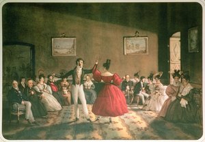 Tánc a szalonban Buenos Airesben, 1831 körül (akvarell papíron)