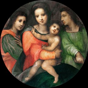 Madonna és gyermek két angyallal.