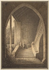 Gótikus romok külső lépcsőháza Gótikus romok lépcsőháza, 1830.