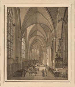 Kilátás a nürnbergi Szent Sebald-templom belsejére