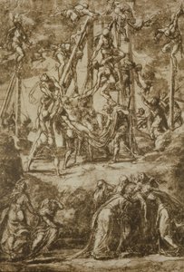 Tanulmány a lerakódáshoz alkotó: Domenico Robusti Tintoretto