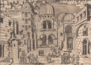 A Szent Sír-templom, Jeruzsálem, kb. 1546. alkotó: Domenico dalle Greche