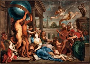 Atheneum of Fine Arts Painting Domenico Piola (1627-1703) Genes, Musei di Strada Nuova (korábban Palazzo Bianco)