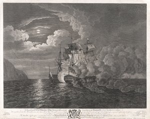HMS "Mediator" 1782. december 12-én Ferrolnál alkotó: Dominic Serres