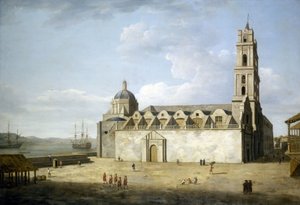 Havannai katedrális (Kuba), 1762. augusztus és szeptember. Dominic Serres (1722-1793) olaj, vászon, nem sokkal a város britek általi 1762-es elfoglalása után készült. alkotó: Dominic Serres