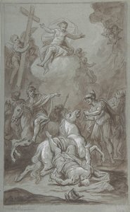 Szent Pál megtérése recto, A fogoly kivégzése verso, 18.-19. század eleje. alkotó: Dominik Kindermann