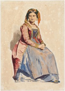 Ülő olasz nő, 1800-as évek.