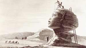 Gízai szfinx Egyiptomban az egyiptomi hadjárat során