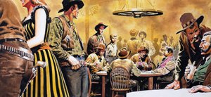 Wild West Saloon (gouache, papír)