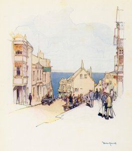 Lyme Regis lenyomata (színes litográfia)