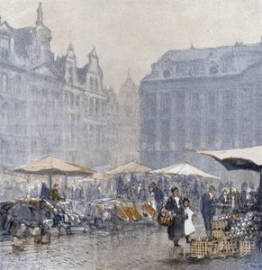 Brüsszel kora reggel (színes litó)