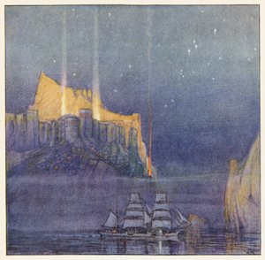 Rudyard Kipling: Kipling: A kereskedők (színes litográfia) alkotó: Donald (after) Maxwell