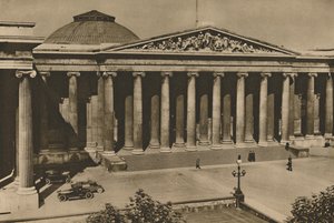 A British Múzeum oszlopos frontja az Old Montague ház helyén, 1935. alkotó: Donald McLeish