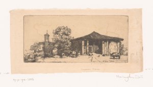 Toszkán parasztház Egy toszkán farm (cím a tárgyon) alkotó: Donald Shaw MacLaughlan (signed by artist)