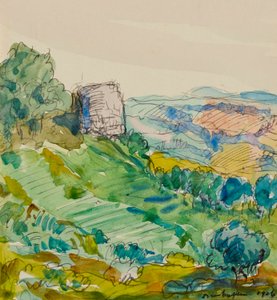 Útban Gaillac felé alkotó: Donald Shaw MacLaughlan
