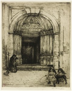 St. Germain-des-Pres portálja alkotó: Donald Shaw MacLaughlan