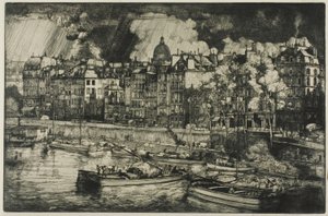 Quai des Grands Augustins, Párizs alkotó: Donald Shaw MacLaughlan