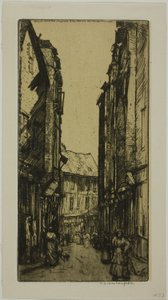 Rue des Halles, Vannes, Bretagne alkotó: Donald Shaw MacLaughlan