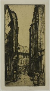 Rue des Halles, Vannes, Bretagne alkotó: Donald Shaw MacLaughlan