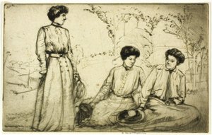 Három lány alkotó: Donald Shaw MacLaughlan