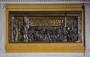 Base relief (bronz) alkotó: Donatello