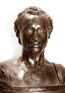 Egy úri mellszobor (bronz) alkotó: Donatello