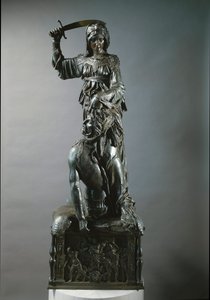 Judit és Holofernész. Bronz szobor