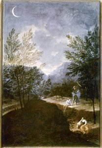 Csillagászati megfigyelés. 1711. (olaj, vászon)