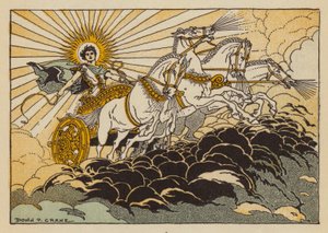 Phaethon, a görög mitológia istene (színes litho)
