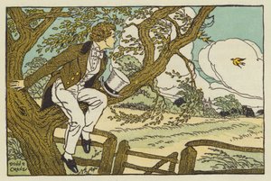 A fiatal John Keats (színes litográfia)