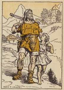 William Tell és fia (színes litó)