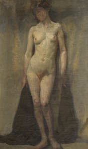 Álló női akt (recto), 1910 körül (olaj, vászon)