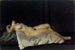 Háton fekvő női alak, 1912
