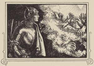 Hogyan látta Sir Launcelot a Szent Grált alkotó: Dora Curtis