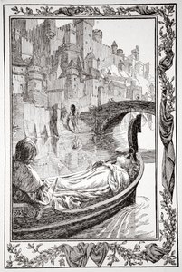 „A bárka lebegett a folyón”, 1905. alkotó: Dora Curtis