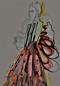 Drámai divatillusztráció alkotó: Doris Schmitz