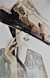 Elegáns kalapos divatportré alkotó: Doris Schmitz