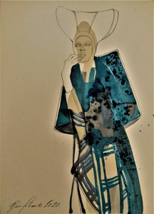Elegáns türkizkék divat alkotó: Doris Schmitz