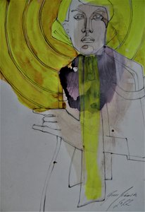Kifejező sárga portré alkotó: Doris Schmitz