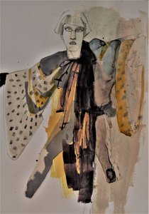 Aranyszínű kimonó stílus alkotó: Doris Schmitz